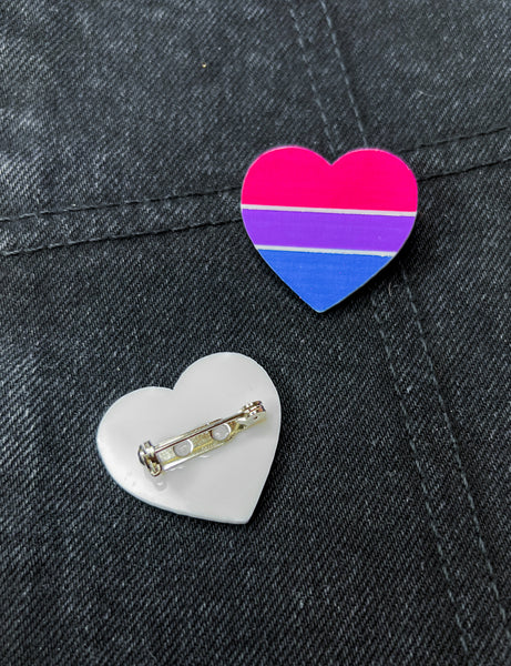 Bisexual Pride Heart Pin Tibbs And Bones