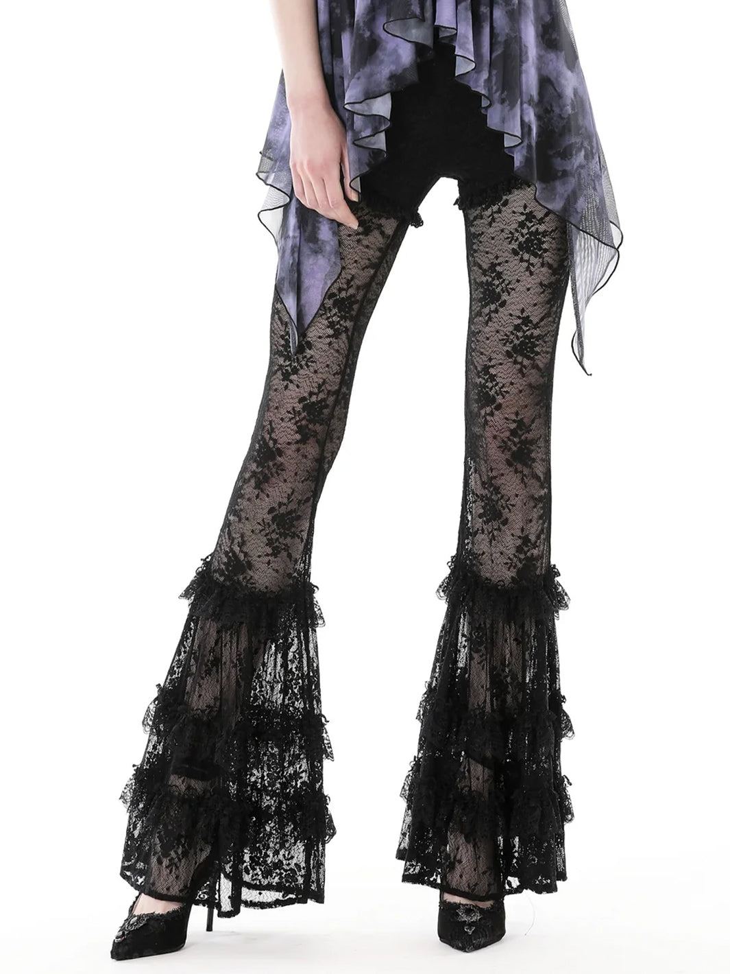 DUSK LACE FLARE PANTS