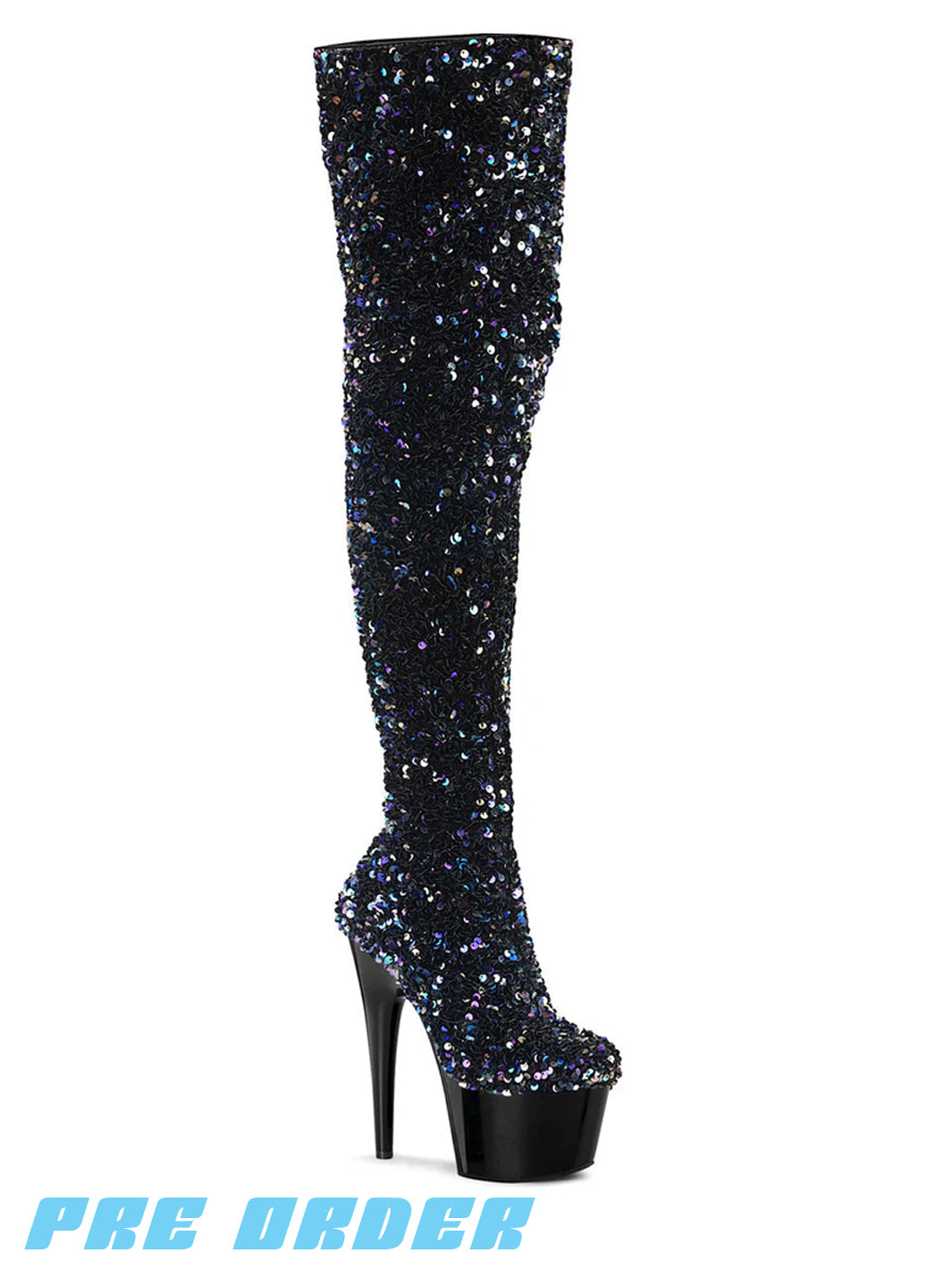 ADORE-3020 - BLACK MULTI SEQUINS ✰ PRE ORDER ✰