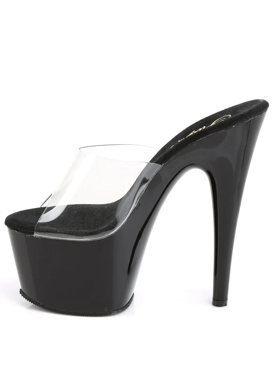 ADORE-701 HEELS - CLEAR / BLACK ✰ PRE ORDER ✰