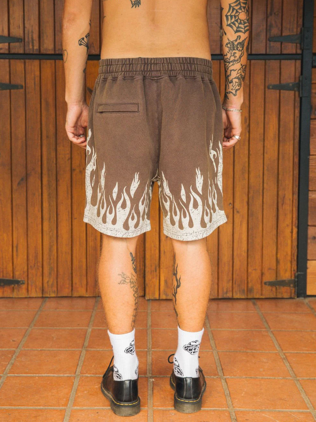 BURNER JERSEY SHORTS - WASHED BROWN