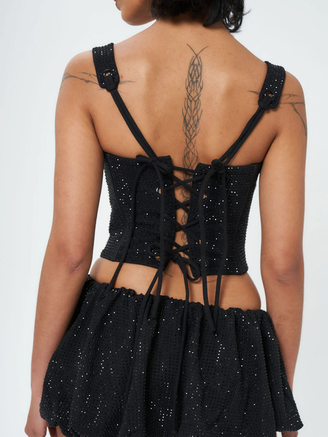 DARK DESIRES CORSET - JET BLACK