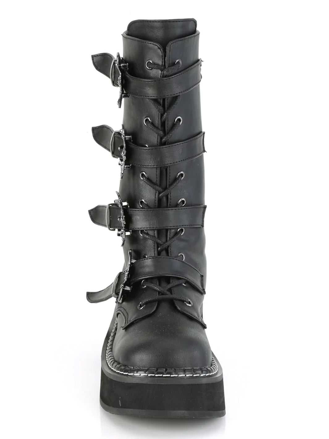 DEMONIA EMILY-322 - BLACK VEGAN LEATHER ✰ PRE ORDER ✰