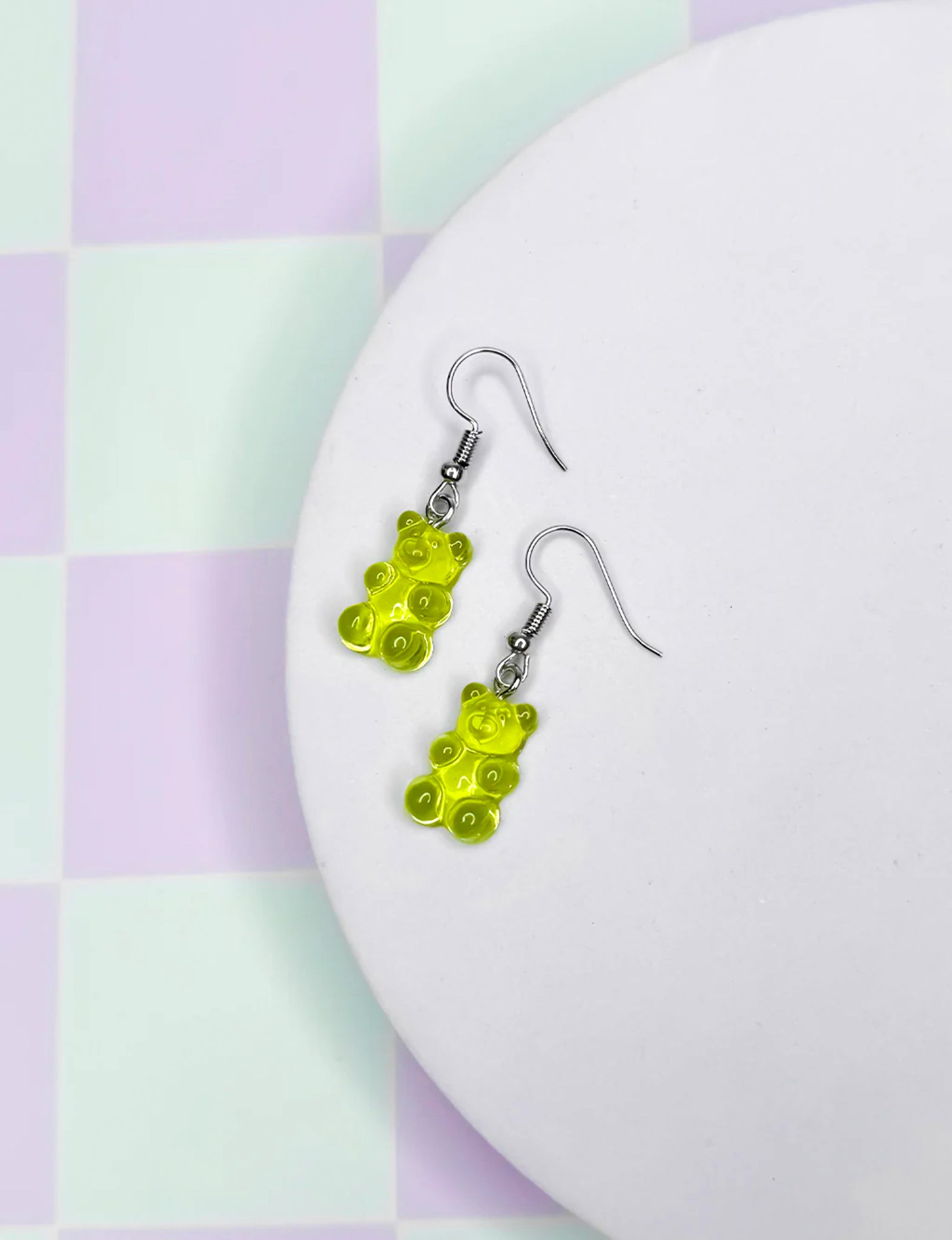 GUMMI BEAR EARRINGS - GREEN