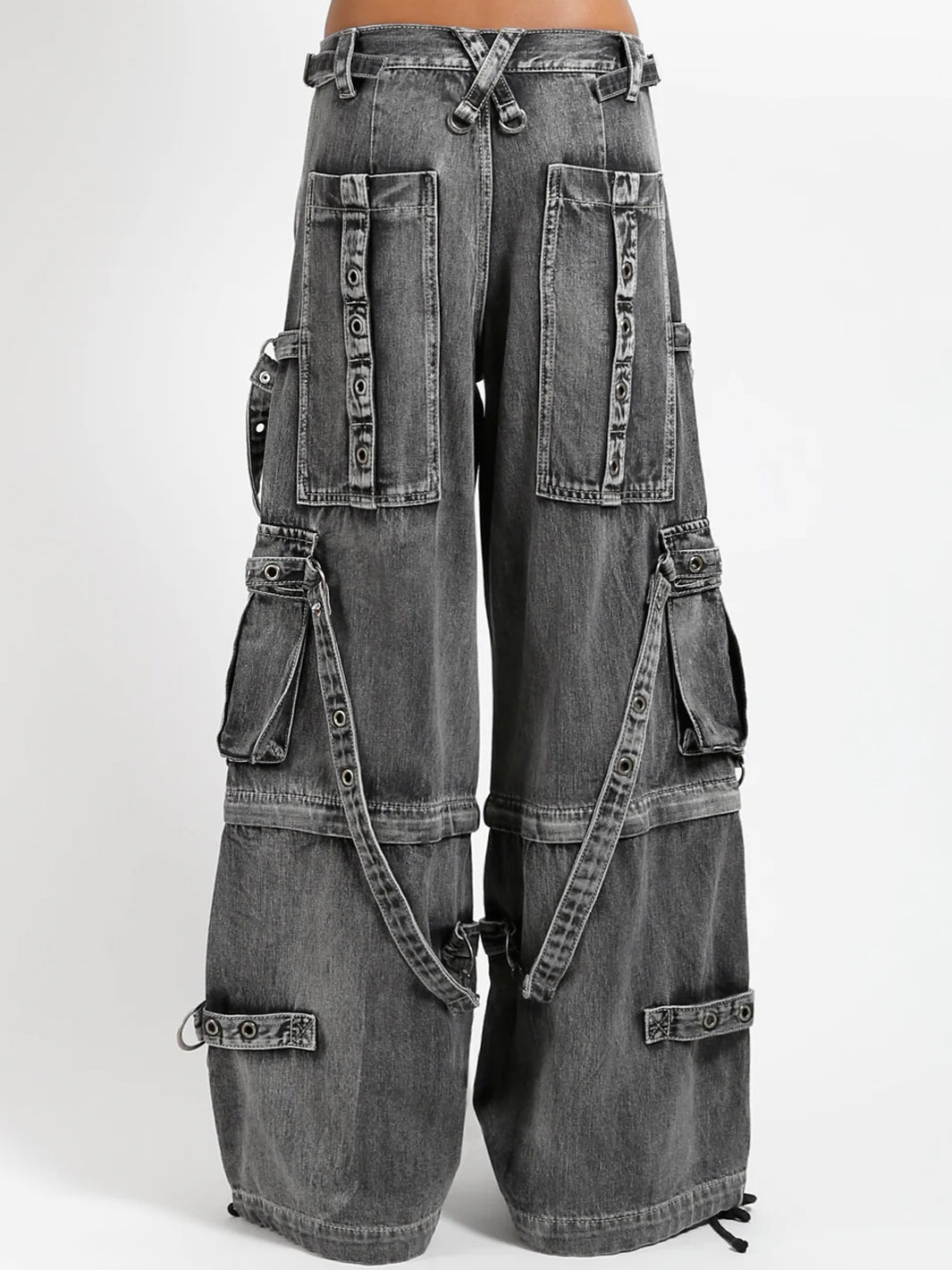 DENIM POWER STREET PANT - BLACK FOG WASH