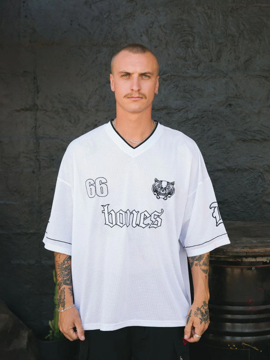 FC BONES JERSEY - MESH WHITE