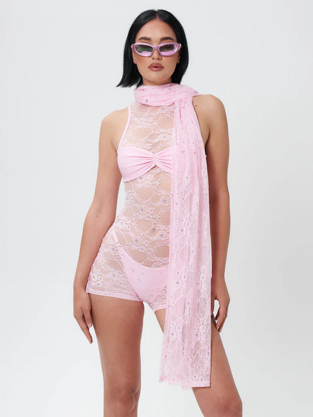 LUST & LACE SCARF - PINK