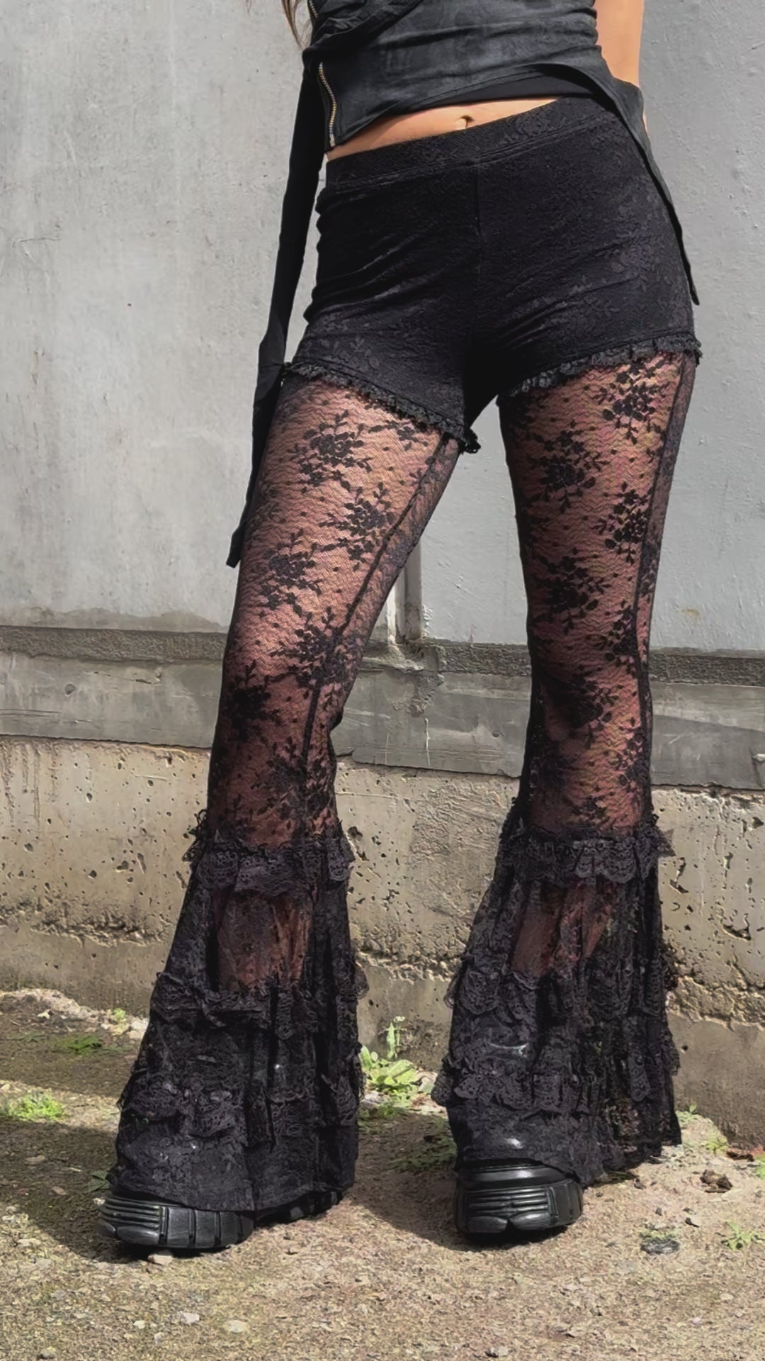 DUSK LACE FLARE PANTS