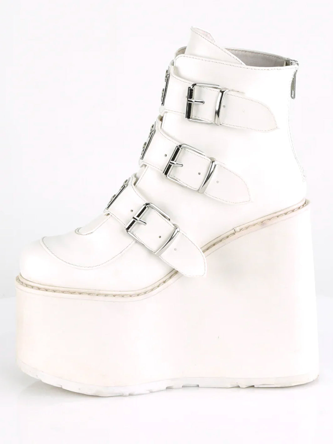 DEMONIA SWING-105 - WHITE VEGAN LEATHER ✰ PRE ORDER ✰