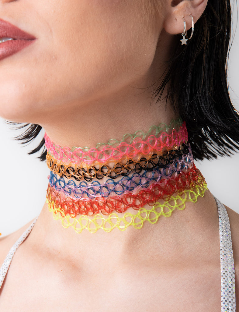 Choker Necklaces Elastic Chocker Necklace Plastic Fishing Line